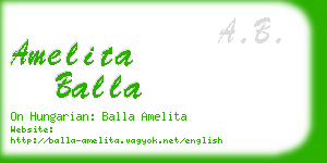 amelita balla business card